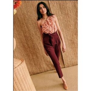 Sézane Austin Burgundy Trousers